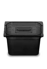 Bac noir pour préparation d'aliments chauds 20" x 12" #RB00230PNOI