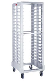 Chariot pour plateaux alimentaires blanc Max System #RB003320CRE