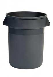 Poubelle grise pour usine alimentaire Rubbermaid 2632-16 Brute ACIA #RB263289GRI