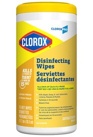 CLOROX PRO Quaternary Dinsinfectant Wipes #CL001292000