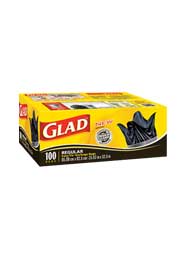 Sacs à ordures 75 L Glad 26" x 33", noir #CL080042000