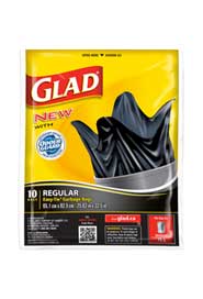 Garbage Bags 75 L Glad 26" x 33", Black #CL001182500