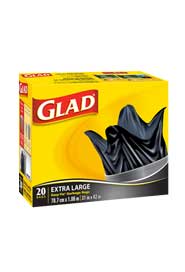 Garbage Bags 121 L Glad #CL007051200