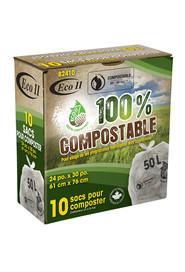 Biodegradable Garbage Bags, 24 x 30 #GO082410000