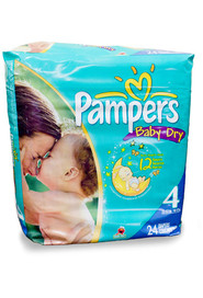 Couches taille 4 (22-37 lbs.) Pampers Baby-Dry #PG45218A000