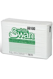 08100 White Swan, White Napkins, 18 x 500 Sheets #EM008100000