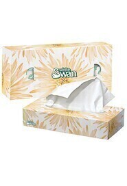 08301 White Swan Facial Tissues, 2 Ply, 30 x 100 #EC008301000