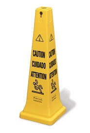 Cône de sécurité trilingue 36" #RB006276JAU