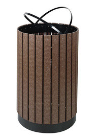 Poubelle avec lattes décoratives en plastique Free Standing #RB00H55C000