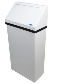 303 Wall Mounted Waste Container with Hinged Lid 13 Gal #FR000303000