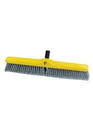 Plastic Push Broom 24" with Grey Polypropylene Bristles #RB009B11GRI