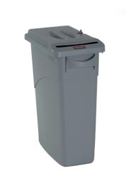 Slim Jim Confidential Document Container with Lid, 16 gal #RB009W25GRI