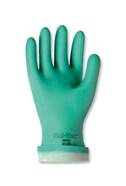 Gants en nitrile 13", 15 mils. Verts au fini gauffré Sol-Vex #TR037175008