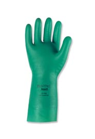 Gants en nitrile 13", 15 mils. Verts au fini gauffré Sol-Vex #TQSAX992000