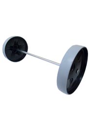 Ensemble de 2 roues de 8" avec essieu pour chariot Rubbermaid 6173 #PR6173L9000