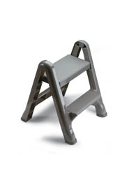 Escabeau à deux marches pliable #RB420903GRI