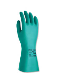 Green Embossed Nitrile Gloves 11 Mils Sol-Vex 37-145 #TR037145009
