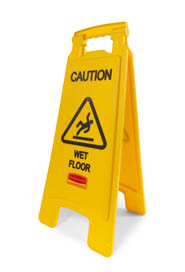 Panneau d'avertissement avec mention Wet Floor/Caution #RB611277000