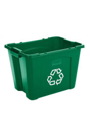 571473 Bac de recyclage avec logo bleu 14 gal #RB571473VER