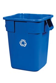 BRUTE 3536-73 Square Recycling Container without Lid #RB353673BLE