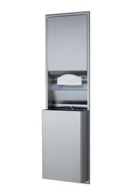 Paper Dispenser and Waste Receptacle 56" Combo Bobrick B-3944 CLASSIC, 45.5 L #BO003944000