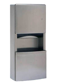 Surface-Mounted Paper Towel Dispenser/Waste Receptacle B-43699 #BOB43699000