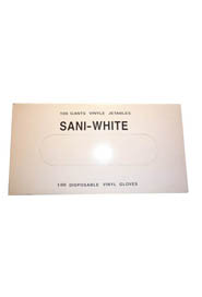 Gant de vinyle blanc Sani-White sans poudre #TR00SW1500L
