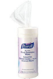 PURELL Lingettes désinfectantes pour les mains avec alcool #GJ009030000