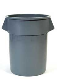 Poubelle grise pour usine alimentaire Rubbermaid 2655 Brute ACIA #RB265588GRI