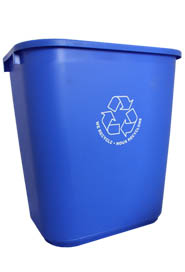 Commercial Recycling Bin with Logo #AL028181BLE