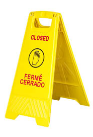 Panneau trilingue "Fermé" #AG086096000