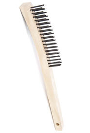 Brosse avec fils en acier trempé à long manche - 3 rangées #AG099023000