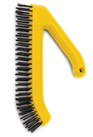Brosse métalliques avec poigné angulaire en plastique #RB009B40GRI