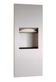 Wall Built-in 31'' Paper Dispenser and Waste Receptacle Combo Unit Bobrick B-36903 TRIMLINE #BO036903000
