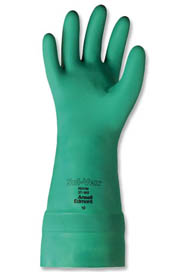 Gants en nitrile 22 mils. Verts au fini gauffré Sol-Vex #TQSAX997000