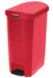 Poubelle à pédale en résine à ouverture latérale Slim Jim, 8 gal #RB188356500