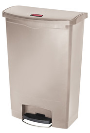 Poubelle à pédale avec ouverture horizontale Slim Jim, 24 gal #RB188355200