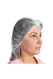 Disposable White Puffing Hairnet #SEBJ0100BLA