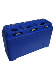Petite station de recyclage trois sections Bullseye #WH000595BLE