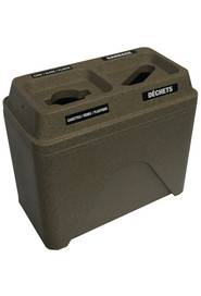 Small Recycling Station Two Sections Bullseye #WH000585BRU
