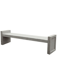 Banc de parc en béton 72" fini sablé #RB00KSB7000