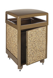 Poubelle 38 gal R38SD Aspen avec panneaux et porte verrouillables #RB0R38SD000