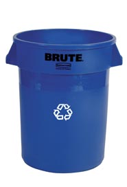 2643-73 Poubelle recyclage ronde 44 gal Brute de Rubbermaid #RB264373BLE
