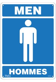 Bilingual Restroom Signs Men and Women #TQSAX654000