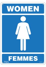 Bilingual Restroom Signs Men and Women #TQSGM189000