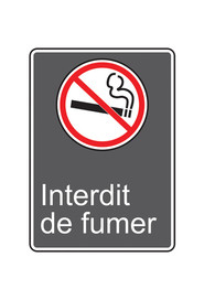 French Safety Sign and Identification "Interdit de fumer" #TQSAU943000