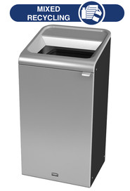 Poubelle de recyclage Configure, Gris Stenni, 23 gal #RB196162200