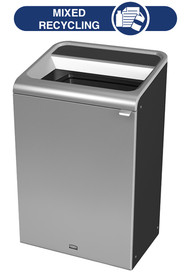 Poubelle de recyclage Configure, Gris Stenni, 33 gal #RB196162900