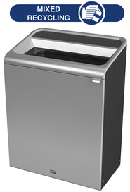 Poubelle de recyclage Configure, Gris Stenni, 45 gal #RB196150800