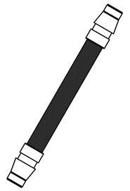 420mm long black stretch hose c/w cuffs #NA206842000